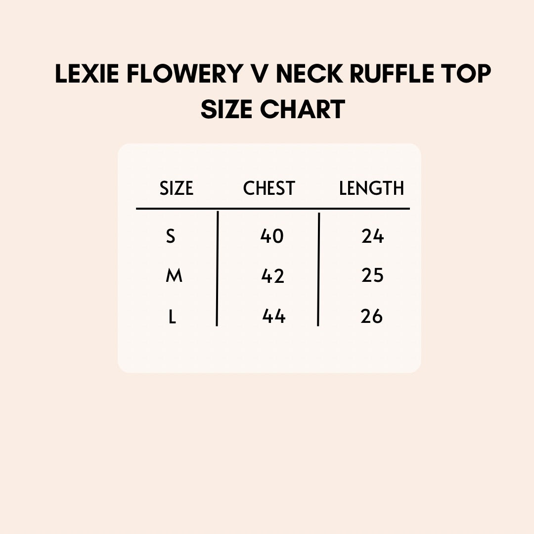 Lexie Flowery V Neck Ruffle Top