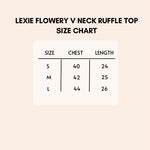 Load image into Gallery viewer, Lexie Flowery V Neck Ruffle Top
