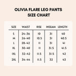 Load image into Gallery viewer, Olivia Flare Leg Jeggings Size Chart
