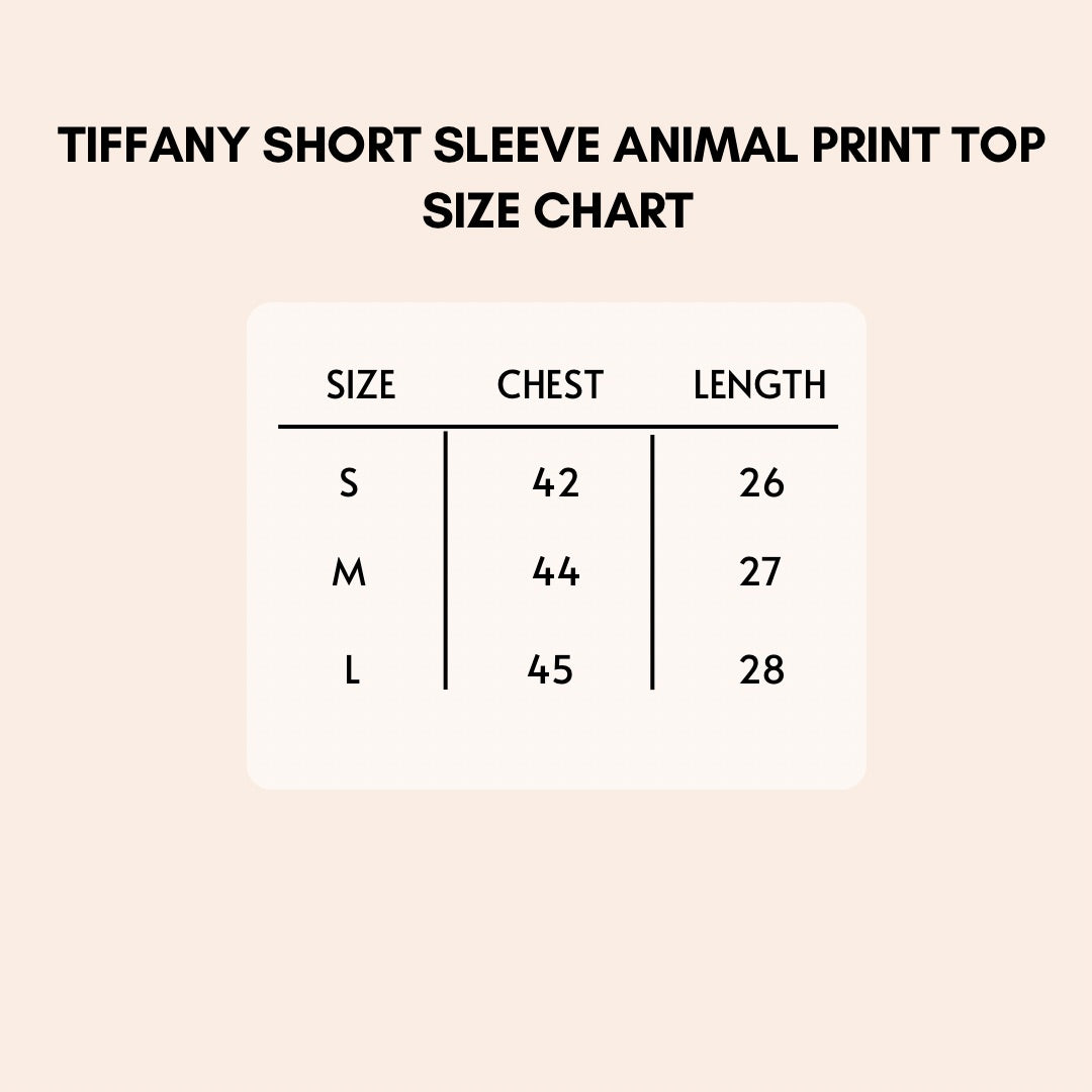Tiffany Short Sleeve Animal Print Top