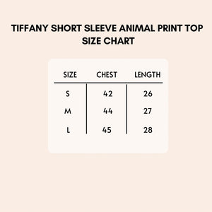 Tiffany Short Sleeve Animal Print Top